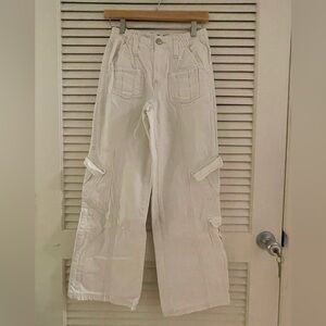 BDG Women's Cream Y2K Cargo Jeans